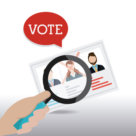 Vote design over white background, vector illustration.のイラスト素材