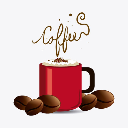 Coffee time design over white background, vector illustration.のイラスト素材
