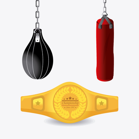 Boxing design over white background, vector illustration.のイラスト素材