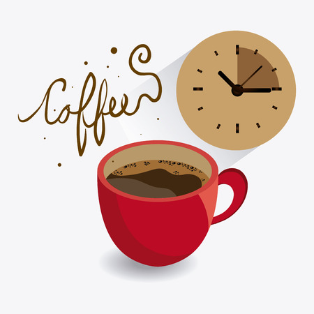 Coffee time design over white background, vector illustration.のイラスト素材
