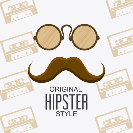 Hipster design over white background, vector illustration.のイラスト素材
