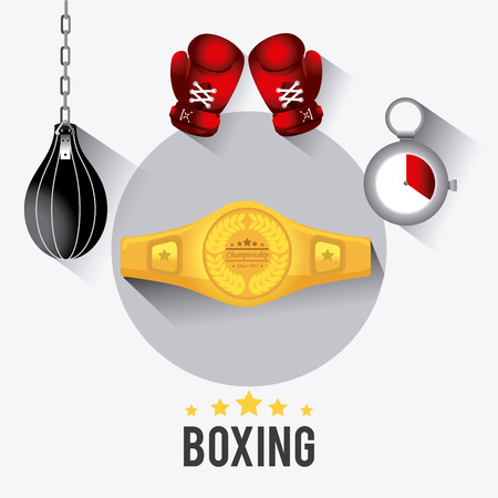 Boxing design over white background, vector illustration.のイラスト素材