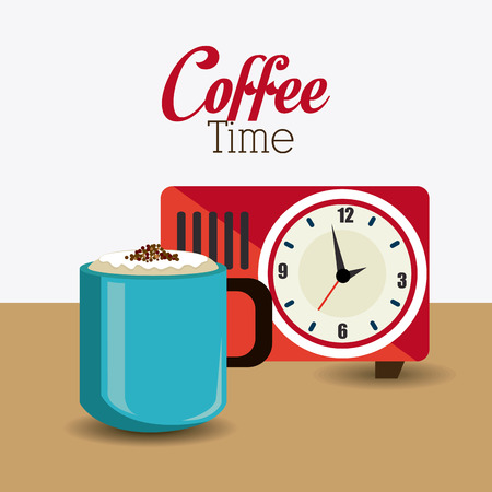 Coffee time design over white background, vector illustration.のイラスト素材
