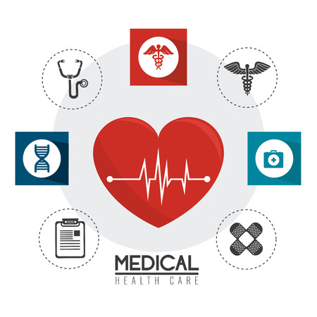 Medical design over white background, vector illustration.のイラスト素材