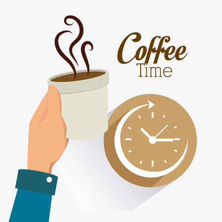 Coffee time design over white background, vector illustration.のイラスト素材