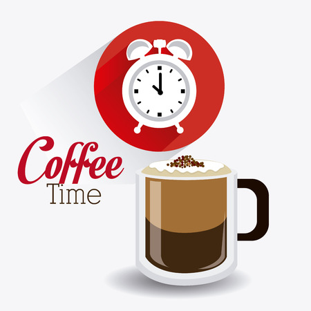 Coffee time design over white background, vector illustration.のイラスト素材