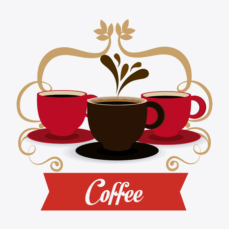 Coffee time design over white background, vector illustration.のイラスト素材