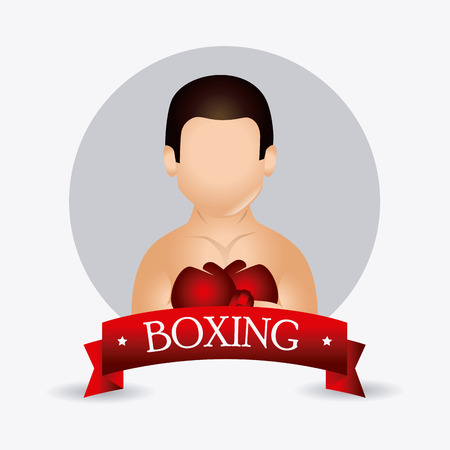 Boxing design over white background, vector illustration.のイラスト素材