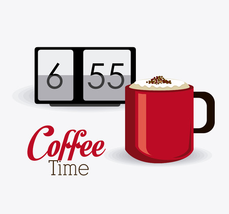 Coffee time design over white background, vector illustration.のイラスト素材