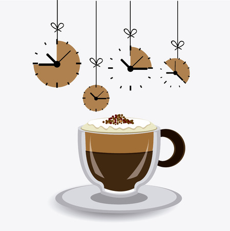 Coffee time design over white background, vector illustration.のイラスト素材