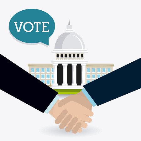 Vote design over white background, vector illustration.のイラスト素材