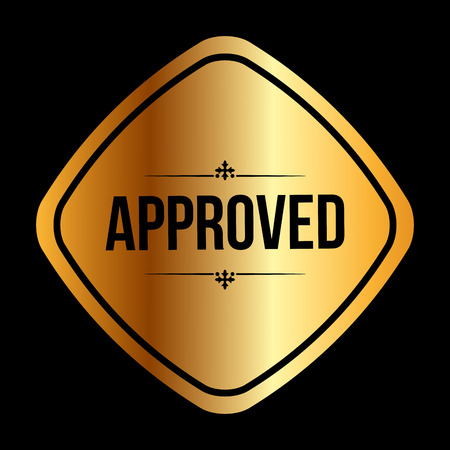 approved seal design, vector illustration eps10 graphicのイラスト素材