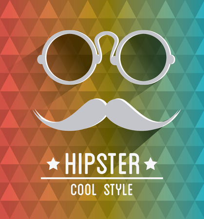 Hipster design over colorful background, vector illustration.のイラスト素材