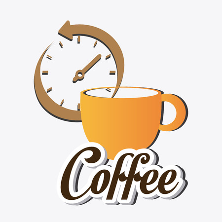 Coffee time design over white background, vector illustration.のイラスト素材