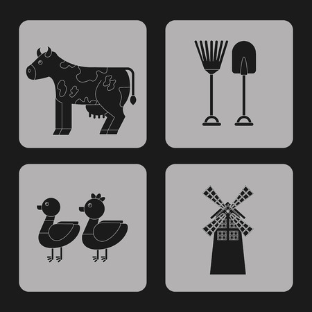 farm icon design, vector illustration eps10 graphicのイラスト素材