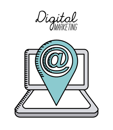 digital marketing design, vector illustration のイラスト素材