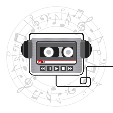 music player design, vector illustration のイラスト素材