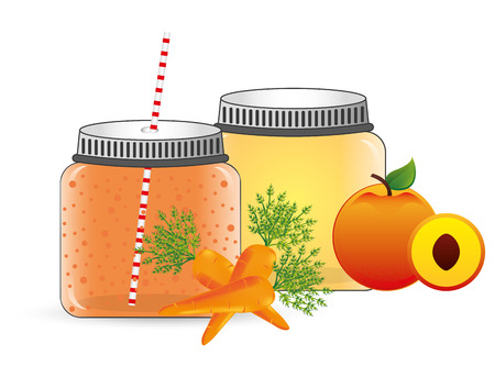 smoothie product design, vector illustration のイラスト素材