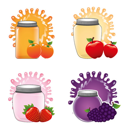 smoothie product design, vector illustration のイラスト素材