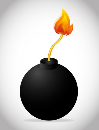 Bomb design over white background, vector illustration.のイラスト素材