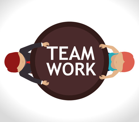 Teamwork design over white background, vector illustration.のイラスト素材
