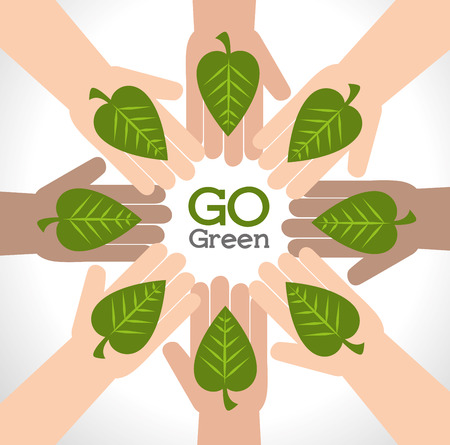 Ecology design over white background, vector illustration.のイラスト素材