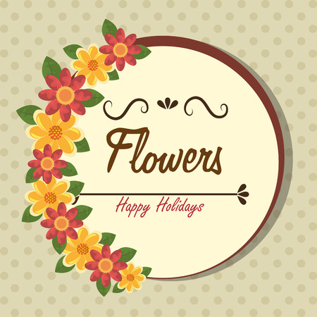 Flowers digital design, vector illustration のイラスト素材