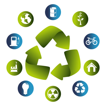 Ecology design over white background, vector illustration.のイラスト素材