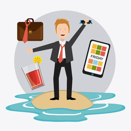 Weekend design over white background, vector illustration.のイラスト素材