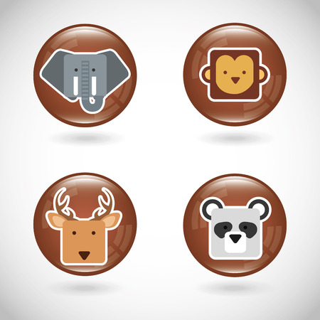 save the animals design, vector illustration eps10 graphicのイラスト素材