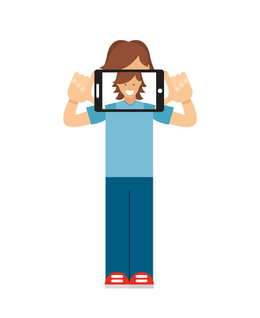 selfie photo design, vector illustration eps10 graphicのイラスト素材