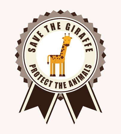 save the animals design, vector illustration eps10 graphicのイラスト素材