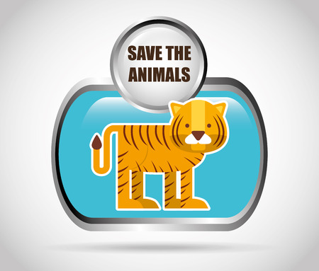 save the animals design, vector illustration eps10 graphicのイラスト素材