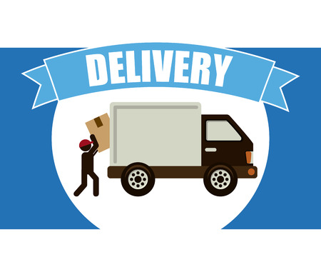 delivery service design, vector illustration graphicのイラスト素材