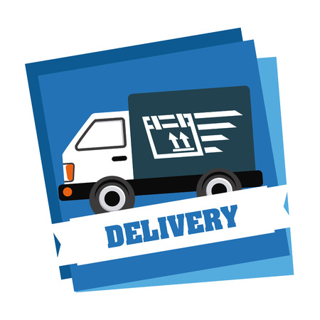 delivery service design, vector illustration graphicのイラスト素材