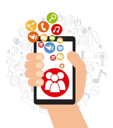 social media design, vector illustration  graphicのイラスト素材