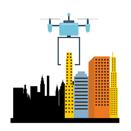 drone technology design, vector illustration のイラスト素材