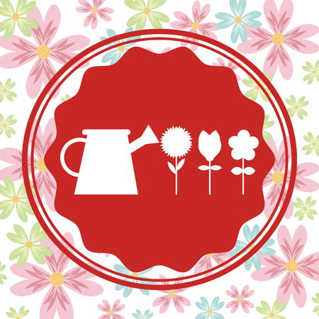 flower garden design, vector illustration eps10 graphicのイラスト素材