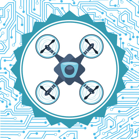 drone technology design, vector illustration eps10 graphicのイラスト素材