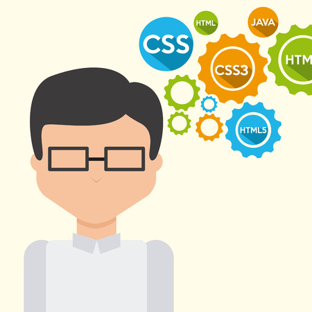 programming language design, vector illustration のイラスト素材