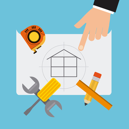 construction concept design, vector illustrationのイラスト素材