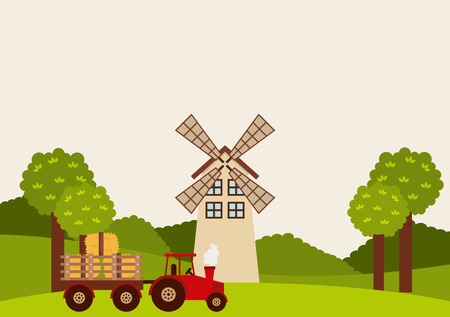 farm concept design, vector illustration  のイラスト素材