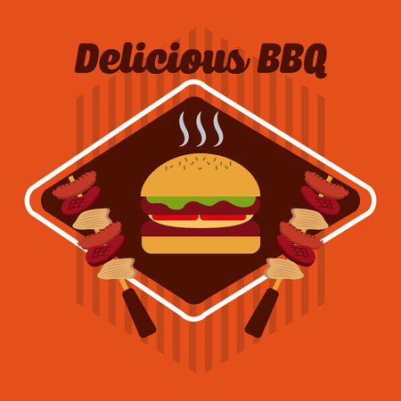 bbq menu design, vector illustration  のイラスト素材