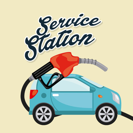 service station design, vector illustration のイラスト素材
