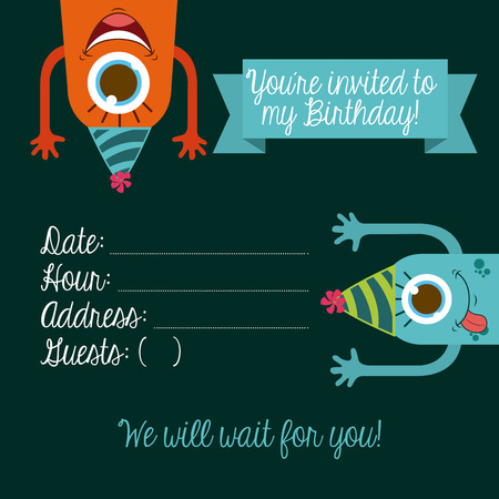 cute monster design, vector illustration のイラスト素材