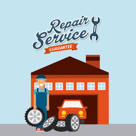 repair service design, vector illustrationのイラスト素材