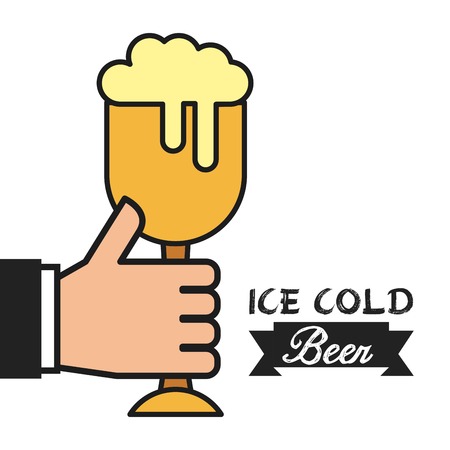 cold beer design, vector illustrationのイラスト素材