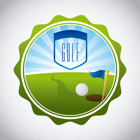golf club emblem design, vector illustration のイラスト素材