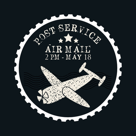 stamp mail design, vector illustrationのイラスト素材