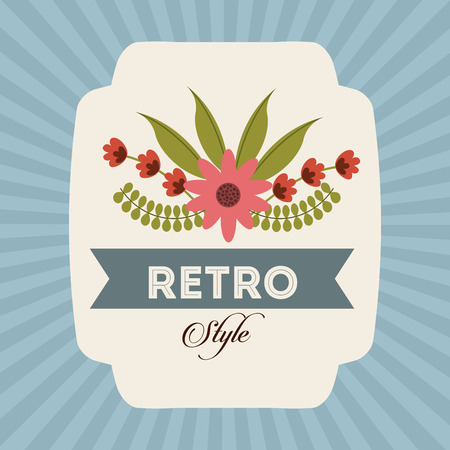 retro label design, vector illustrationのイラスト素材